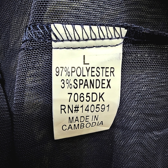 CQ by CQ Navy with Tropical Deep V Ruffled Cap Sleeve. - Picture 13 of 15